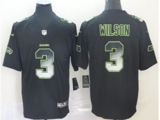 Seattle Seahawks #3 Russell Wilson Arch Smoke Vapor Limited Jersey Black
