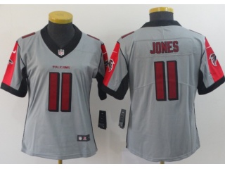 Woman Atlanta Falcons #11 Julio Jones Inverted Legend Limited Jersey Gray