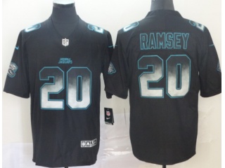 JJacksonville Jaguars #20 Jalen Ramsey Arch Smoke Vapor Limited Jersey Black