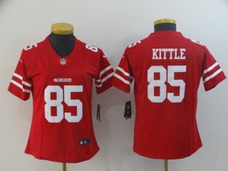 Women San Francisco 49ers 85 George Kittle Vapor Limited Red