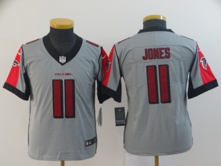 Youth Atlanta Falcons 11 Julio Jones Inverted Legend Limited Jersey Gray