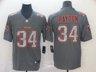 Chicago Bears 34 Walter Payton Fashion Static Limited Jersey Gray