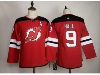Youth Adidas New Jersey Devils 9 Taylor Hal Hockey Red