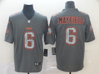 Cleveland Browns 6 Baker Mayfield Fashion Static Limited Jersey Gray