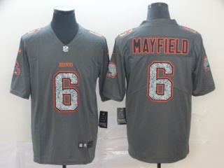 Cleveland Browns 6 Baker Mayfield Fashion Static Limited Jersey Gray