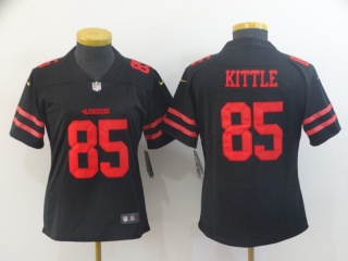 Women San Francisco 49ers 85 George Kittle Vapor Limited Black