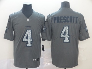 Dallas Cowboys 4 Dak Prescott Fashion Static Limited Jersey Gray