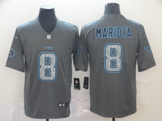 Tennessee Titans 8 Marcus Mariota Fashion Static Limited Jersey Gray