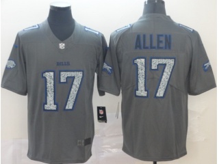 Buffalo Bills #17 Josh Allen Fashion Static Limited Jersey Gray