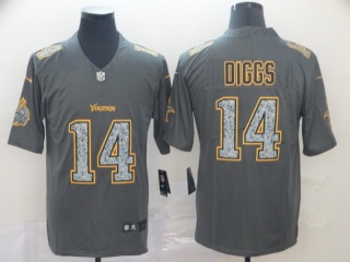 Minnesota Vikings 14 Stefon Diggs Fashion Static Limited Jersey Gray