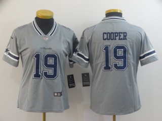 Woman Dallas Cowboys 19 Amari Cooper Inverted Legende Limited Jersey Gray
