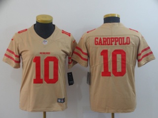 Women 	San Francisco 49ers 10 Jimmy Garoppolo Inverted Legend Limited Jersey Yellow