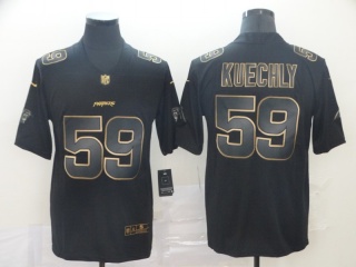 Carolina Panthers 59 Luke Kuechly Vapor Limited Jersey Black Golden