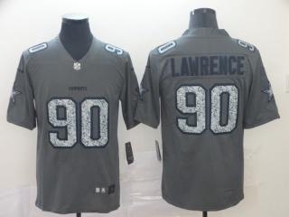 Dallas Cowboys 90 Demarcus Lawrence Fashion Static Limited Jersey Gray