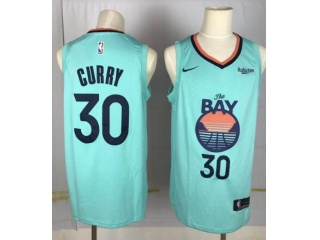 Nike Golden State Warriors 30 Stephen Curry 2019 The Bay Jersey Green