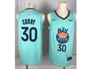 Nike Golden State Warriors 30 Stephen Curry 2019 The Bay Jersey Green