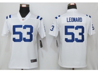 Womens Indianapolis Colts 53 Darius Leonard Vapor Limited Jersey White