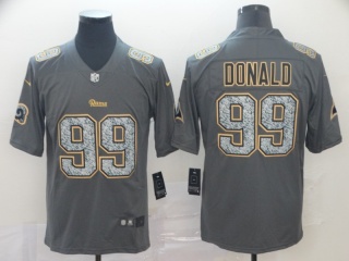 Los Angeles Rams 99 Aaron Donald Fashion Static Limited Jersey Gray