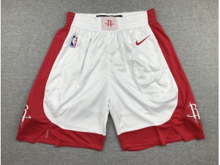 Houston Rockets 2019-20 Season Shorts White/Red