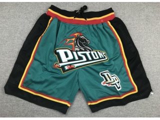 Detroit Pistons Just Don Shorts Green