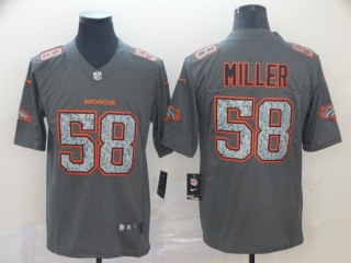 Denver Broncos 58 Von Miller Fashion Static Limited Jersey Gray