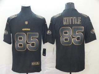 San Francisco 49ers 85 George Kittle Vapor Limited Jersey Black Golden