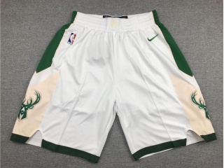 Nike Milwaukee Bucks Basketball Shorts White
