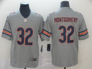 Chicago Bears 32 David Montgomery Inverted Legend Limited Jersey Gray