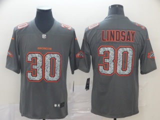 Denver Broncos 30 Phillip Lindsay Fashion Static Limited Jersey Gray