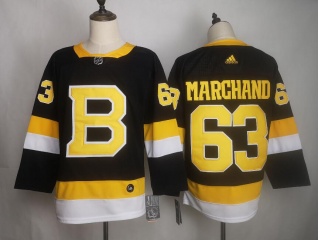 Adidas Boston Bruins 63 Brad Marchand Hockey Jersey Black 3rd