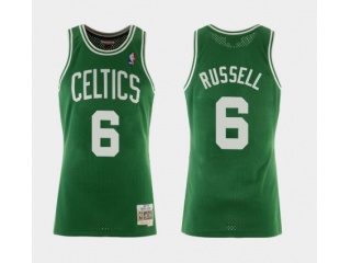 Boston Celtics #6 Bill Russell Throwback Jersey Green