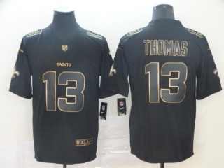 New Orleans Saints 13 Micheal Thomas Vapor Limited Jersey Black Golden