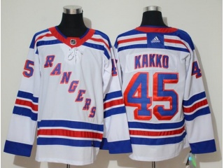 Adidas New York Rangers 45 Kaapo Kakko Hockey Jersey White