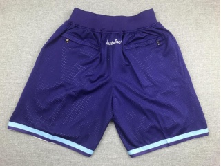 Charlotte Hornets Throwback Basketball Shorts Purple