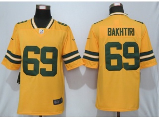 Green Bay Packers 69 David Bakhtiari Inverted Legend Limited Jersey Yellow