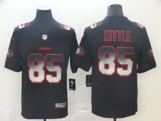 San Francisco 49ers 85 George Kittle Arch Smoke Vapor Limited Jersey Black