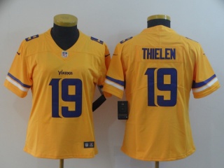 Woman Minnesota Vikings 19 Adam Thielen Inverted Legende Limited Jersey Yellow