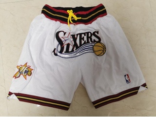 Philadelphia 76ers Throwback Just-don Shorts White