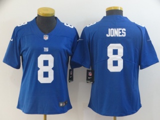 Women New York Giants 8 Daniel Jones Vapor Limited Jersey Blue