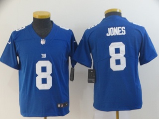 Youth New York Giants 8 Daniel Jones Vapor Limited Jersey Blue