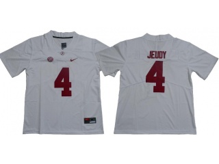 Alabama Crimson Tide #4 Jerry Jeudy Limited Jersey White