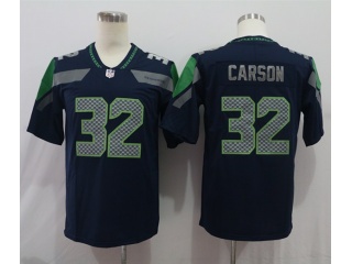 Seattle Seahawks 32 Chris Carson Vapor Limited Jersey Blue