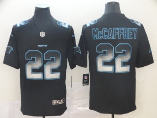 Carolina Panthers 22 Christian Mccaffrey Arch Smoke Vapor Limited Jersey Black