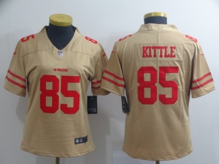 Women San Francisco 49ers 85 George Kittle Inverted Legend Limited Jersey Yellow