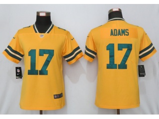 Woman Green Bay Packers 17 Davante Adams Inverted Legend Limited Jersey Yellow