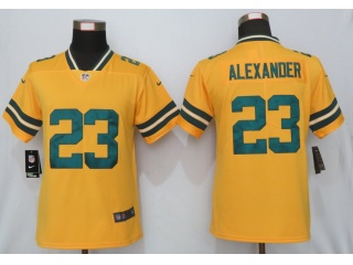 Woman Green Bay Packers 23 Jaire Alexander Inverted Legend Limited Jersey Yellow