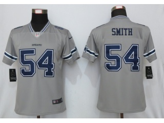 Woman Dallas Cowboys 54 Jaylon Smith Inverted Legend Limited Jersey Gray