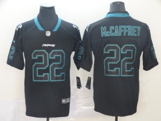 Carolina Panthers 22 Christian Mccaffrey Lights Out Vapor Limited Jersey Black
