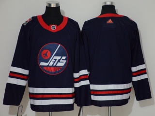 Adidas Winnipeg Jets Blank 2019 Heritage Classic Jersey Navy Blue