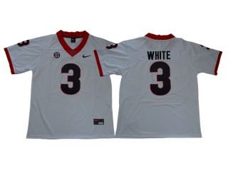 Georgia Bulldogs #3 WHITE Jersey White